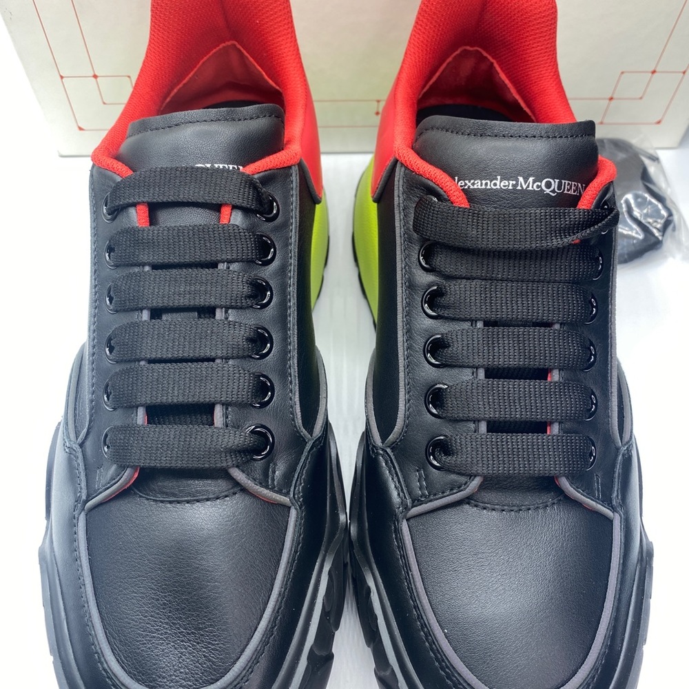 Alexander McQueen Men’s Mixed Media Court Sneakers Size 10 NWB AUTHENTIC - Picture 3 of 11